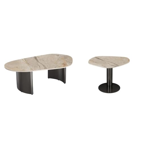 Image of Wakefit Center Table | 1 Yr Warranty | Coffee Table for Living Room Wooden, Tea Table for Living Room Wooden, Sofa Table, Free Installation from Brand, Modern Multi-Functional & Wobble-Free(Mocca)