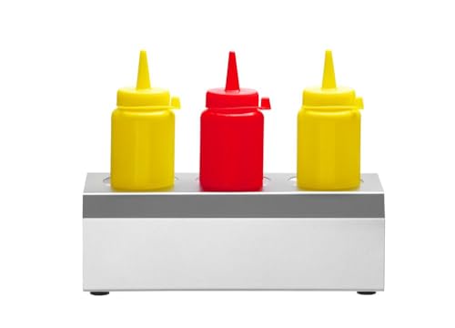 Soporte para salsas HENDI gris claro con medidas de 274x102x98 mm 2
