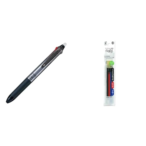 【セット買い】パイロット こすると消える3色ボールペン フリクションボール3 スリム 0.5 ガンメタル LKFBS60EFDGM + 替え芯 フリクション ボールペン 0.5mm 3色セット LFBTRF30EF3C 黒赤青のサムネイル