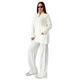 My Bee Conjunto de dos piezas de punto de invierno para mujer, S