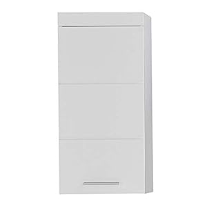 trendteam smart living Badkamer hangkast wandkast Amanda, 37 x 77 x 23 cm in wit/wit hoogglans met veel opbergruimte