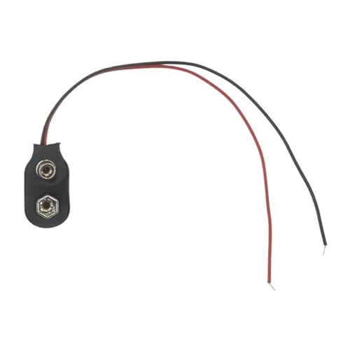 Connecteur pile 9V câble 15cm rouge et noir en lot de 10 pièces I-type