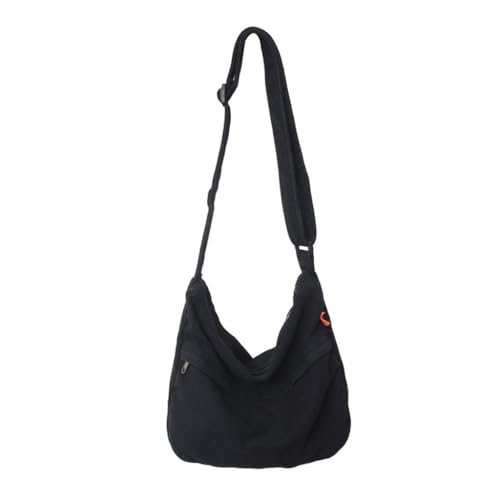 Sac à bandoulière pour femme et homme en toile noire