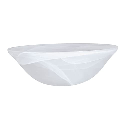 Aspen Creative 23147-11A Replacement Alabaster Glass Shade for Medium Base Socket Torchiere Lamp Swag Lamp Pendant 1 Light Wall Sconce & Island Fixture 11-1/2 Diameter x 4 High 1 Pack