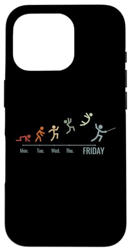 Esgrima Fencer Jugadores Weekend Vintage-Fencing Esgrima Carcasa para iPhone 16 Pro