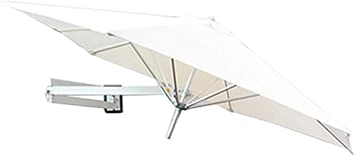 Parasol de pared de aluminio de 220cm ideal para optimizar el espacio en tu balcón