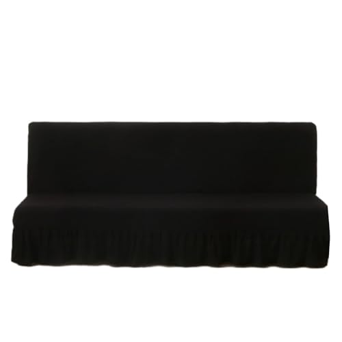 DOTBUY-SHOP Housse de Canape Clic Clac avec Jupe, Couleur Unie Housse de Canapé sans Accoudoirs 1/2/3 Place Housse de Canapé Lit sans Bras Housse de Canapé...