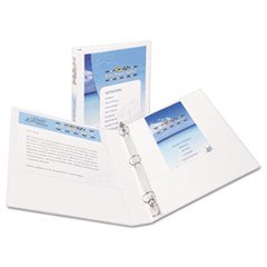 Avery Showcase Economy View Binder with Round Rings, 1" Capacity, White