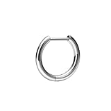 Homxi Piercings Plata Nariz Calibre 16 (1.2x8mm), Redondo Pulido, Titanio F136 Piercing Oreja Mujer