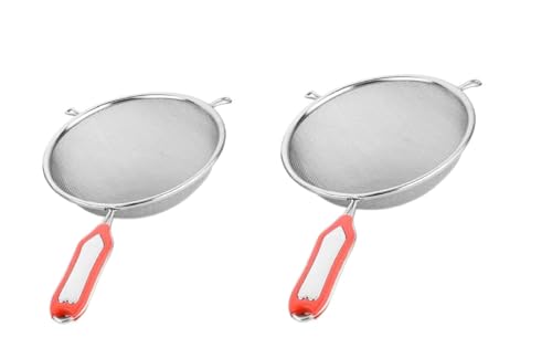 Image of Kanshita's Rasoiware Stainless Steel Big Strainer Combo - Perfect for Regular Soup & Juice, Big Tea Strainer (16+18 cm)