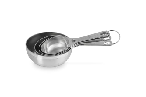 Image of Le Creuset Stainless Steel Measuring Cups, Set of 4 | Set includes: 1 /4, 1 /3, 1 /2, and 1 cups