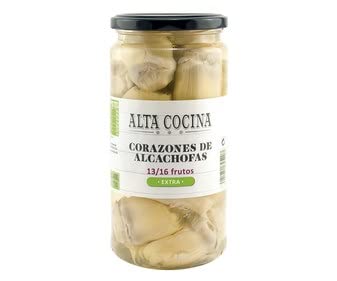 Corazones de alcachofas al natural 13/16 frutos ALTA COCINA 400 g Cover