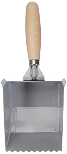 KOTARBAU® Llana dentada Ytong, 100 mm, Paleta para instalar bloques de hormigón, Acero, Llana para adhesivo, pegamento, Paleta de cemento celular, Mango de madera