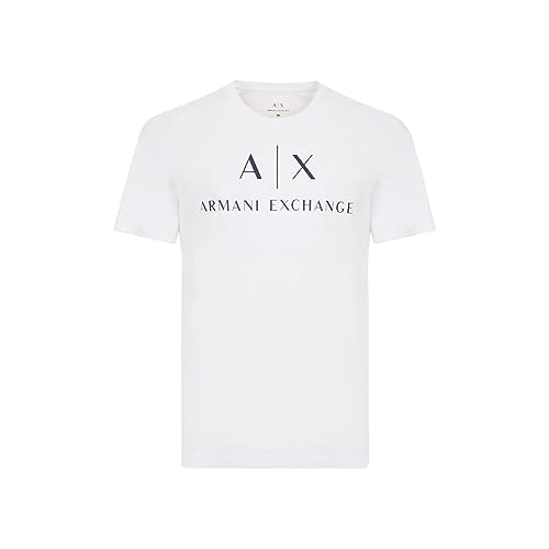 Armani Exchange Hombre Camiseta, Blanco (White 1100), M