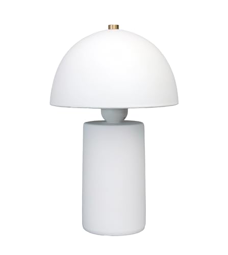 Arnusa Tischlampe Pilz Keramik Weiß 17x28 cm Nachttischlampe moderne Tischleuche E27
