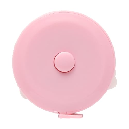 Cinta Métrica Redonda con Botón Rosa y Blanco 2.09 in miniatura 2