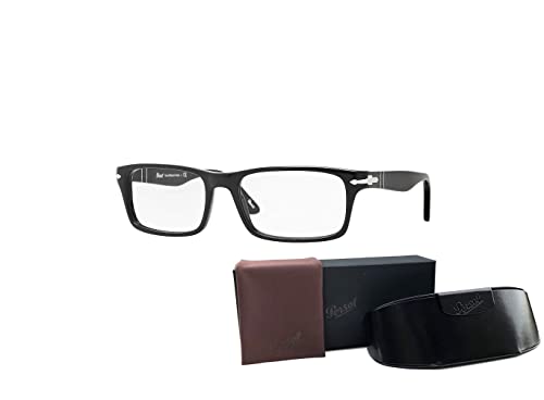 Persol Po3050V 95 53Mm Black Rectangle Eyeglasses For Men + Bundle With Designer Iwear Complimentary Eyewear Kit #TOP2