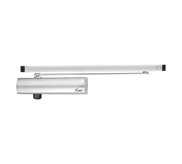 KICH high Quality Aluminum Extruded Door Closer Over Head Upto 90kg - Silver Finish pelmet arm (Any Degree Hold Open Function with Multi Speed Controlling)