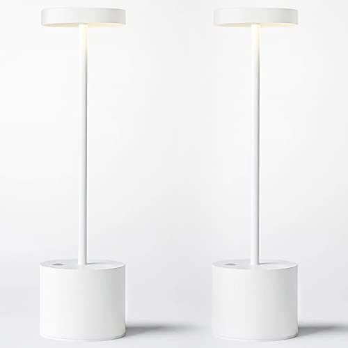 SAKRINGT 2 Pack Cordless Table Lamp Rechargeable,5000mAh Battery Operated Portable LED Table Light,Dimming Desk Lamp for Patio/Restaurant/Outdoor