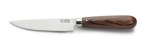 PALLARES SOLSONA - Cuchillo Cocina Acero Inoxidable 10 cm con mango redondo de madera de Palo Violeta