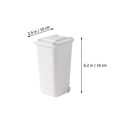 Image of GANAZONO Desk Trash can with Lid Mini Desk Trash can for Desktop can with Lid Pen Holder for Office Home School 6.29 X 3.93 X 2.55 in 4 Pack