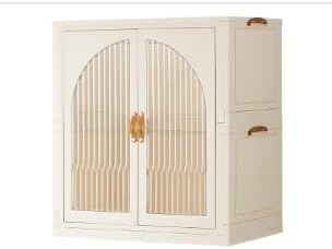 Miniatura 7 de Armario portátil para niños, armario plegable de plástico grande para ropa de bebé, armario para dormitorio, cuarto de bebé, armario de instalación