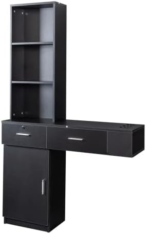 Miniatura 3 de Escritorio de madera para computadora de oficina en casa tocador de maquillaje con cajones estantes escritorio de aparador escritorio moderno de