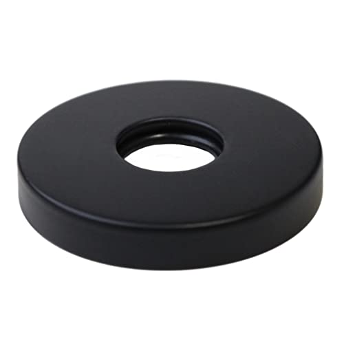 Corla 2Pc Shower Arm Flange 2.5” Round | Modern Universal Escutcheon Replacement Cover Plate (Matte Black) #TOP1