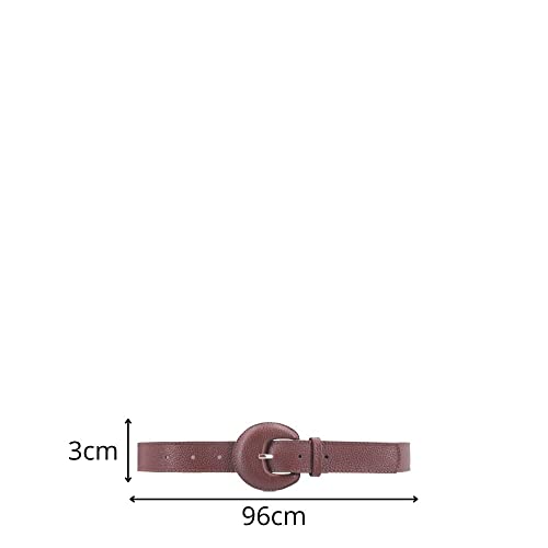 Cinto Feminino Couro Legítimo Meia Lua em Peças Exclusivas PMG L 3cm 1247731 411 DMAIS (P, Azul escu