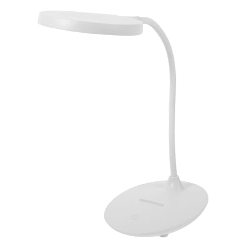 jojofuny Lampe de Bureau LED USB Réglable Toucher Lampe de Lecture Blanche Ivoire Éclairage Dimmable Antifatigue pour Étude et Travail USB Alimentation Secteur Usage Quotidien