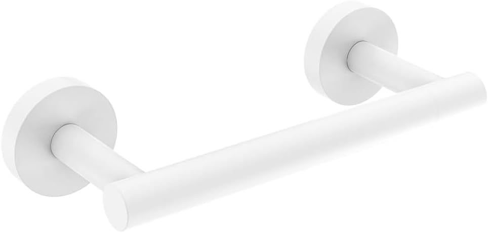 YUET Towel Rail 23CM Matte Black Hand Towel Holder Bar Bathroom Holders For Bathrooms Kitchen Dish Cloths Hanger 304 Stainless Steel RUSTPROOF Wall Mounted 9'' White
