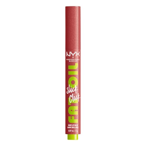 NYX Professional Makeup Baume à Lèvres Teinté Brillant, Aux Huiles Hydratantes, Hydratation Longue Durée, Formule Légère, Vegan, Fat Oil Slick Click,...