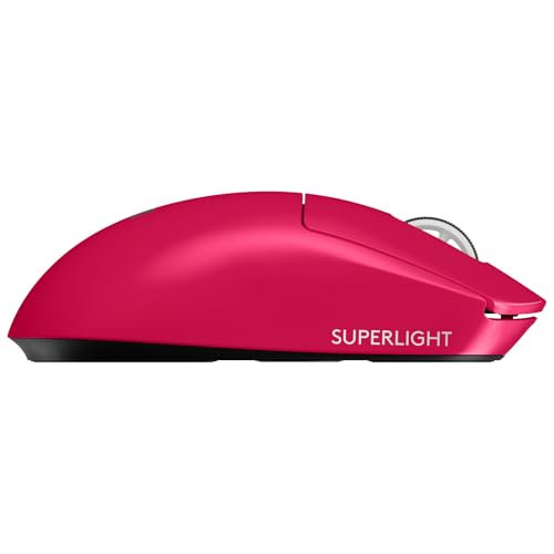 Image of Logitech G PRO X SUPERLIGHT 2 LIGHTSPEED Wireless Gaming Mouse, Lightweight, LIGHTFORCE Hybrid Switches, HERO 2 Sensor, 32,000 DPI, 5 Programmable Buttons, USB-C Charging, PC & Mac - Magenta