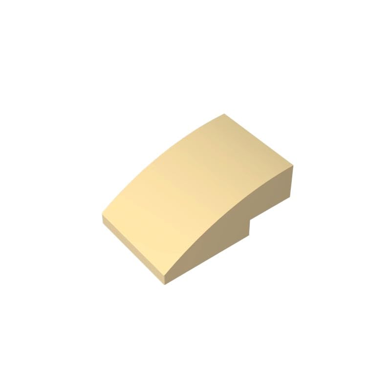 24309 Arched Brick Slope Curved 3x2 No Studs 50 Pieces GDS-1123 Compatible with Lego Building Blocks Color:Tan โ image 1