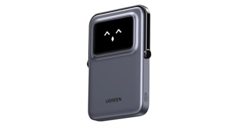 Cargador magnético UGREEN Uno PB571 5000 mAh USB-C gris para solucionar la falta de batería