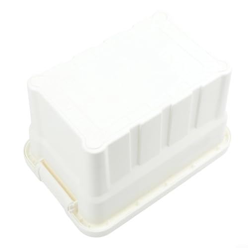 Boîtes de rangement plastique avec couvercle blanc moyen empilables
