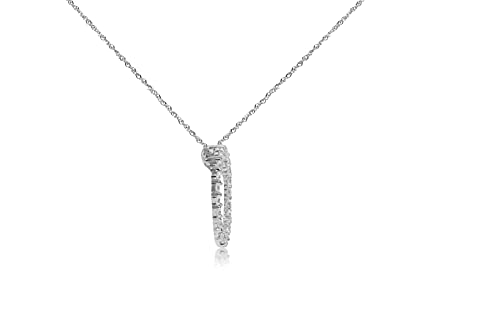 14K Solid Gold Cubic Zirconia Circle Pendant Necklace2