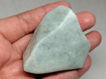 Amazon.co.jp: 淡青緑 123g (白) 翡翠 原石 ヒスイ 鉱物 鑑賞石