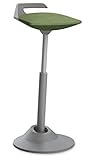 aeris Muvman High Stehhocker, Ergonomische Stehhilfe, Stehsitz für Gesundes und Aktives Sitzen und Stehen, Stehstuhl Stufenlos höhenverstellbar mit 60-93 cm Sitzhöhe