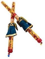 Dandiya Sticks - Wood Stick (Decorated with Raja Rani Puppet)