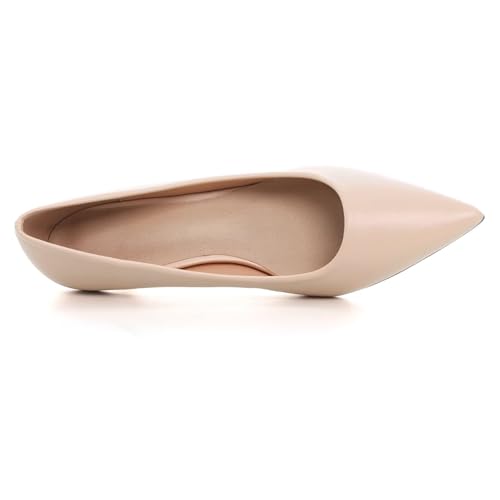 Image of Women's Low Kitten Heel Pumps Classic Fashion Dress Pumps Simple Heeled Shoes for Office Work