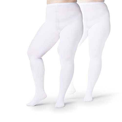 Image of Silky Toes Plus Size Opaque Winter Tights for Women 80D-Thick Warm Durable & Comfortable Stretch Pantyhose for Curvy Woman