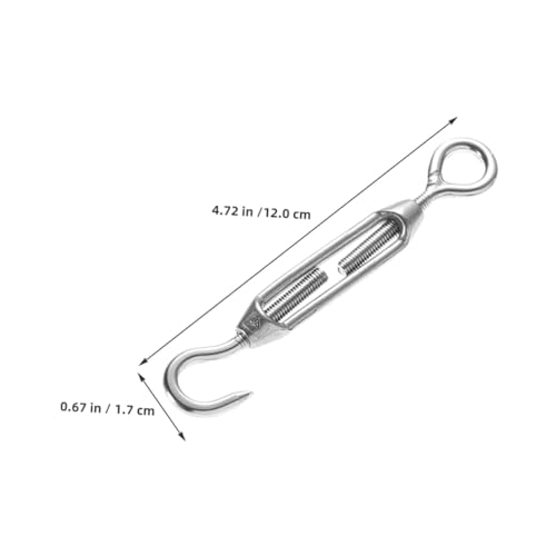 FOMIYES 5 piezas Tensores de Cable de Acero Inoxidable 304 M5 con Gancho y Ojal para Tensión de Cable, Cercas, Carpas e Instalaciones Industriales miniatura 2