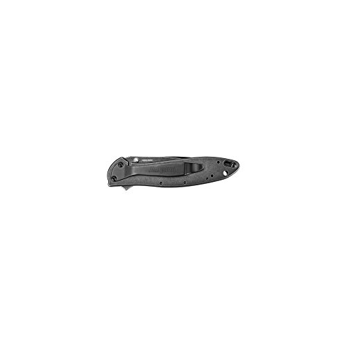 Image of Kershaw Leek, BlackWash Pocket Knife (1660BLKW); 3 Sandvik 14C28N Steel Blade, 410 Stainless Steel Handle, BlackWash Finish, SpeedSafe Assisted Open, Frame and Tip Locks, Reversible Pocketclip; 3 OZ