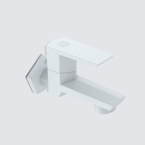 Image of RN PTMT Bib Cock for Bathroom | 15mm Foam Flow Water Tap with Flange | Luxury G20 Series Faucet | High-Grade Engineering Polymer Tap (Marble, Pack of 1)