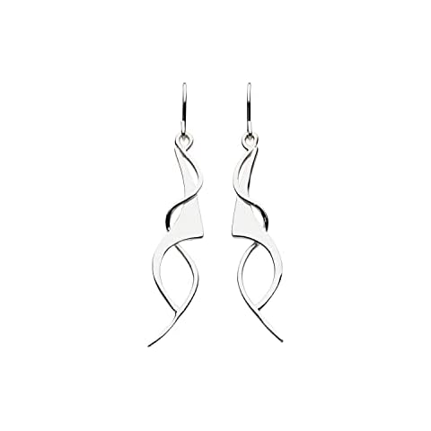 Dew Women's Art Nouveau Silver Drop Earrings Cover