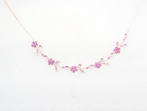 Image of Faship Gorgeous Rhinestone Crystal Floral Necklace Earrings Set