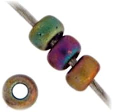 Miyuki Seed Bead 11/0 APX.22g - Green Pink Op.AB Met.Matt Luster Japanese Glass Seed Beads