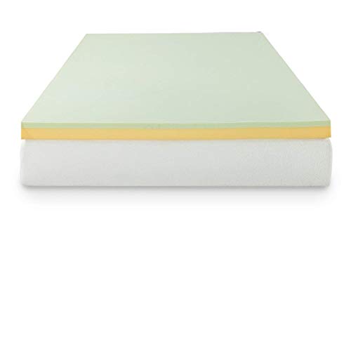Zinus Toppers de colchão de espuma viscoelástica Green Tea, Short Queen (AZ-GTFT-300SQ)