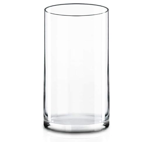 Generic CrystalClear Home Accents - Clear Glass Cylinder Vase 4 x 8 Inches, Elegant Glass Flower Vase Centerpieces & Arrangements, Candle Holder Vase for Home Office Décor (1 Piece), Transparent